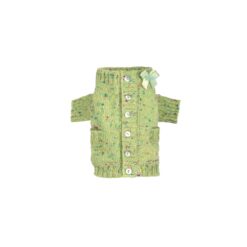 For Pets Only - Cardigan Summer cashmere Tweed Green