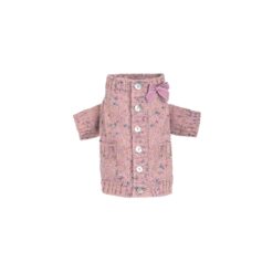 For Pets Only - Cardigan Summer cashmere Tweed Pink