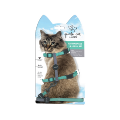 M-Pets - Ensemble harnais et laisse Gentle Cat vert jade