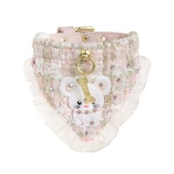 For Pets Only - Collier bandana in Tweed Topomio Pink