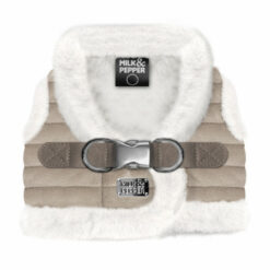 Milk&Pepper - Harnais Kaspar Daim beige / fourrure