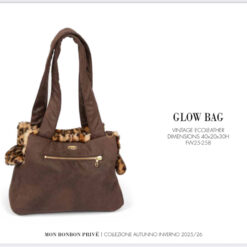Mon Bonbon - Sac Glow marron et léopard