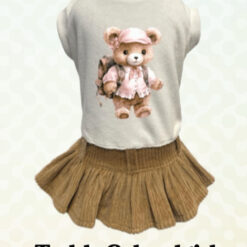 TTB - Robe velours Teddy Schoolgirl camel