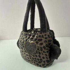 Eh Gia - Sac Léopard et fausse fourrure marron