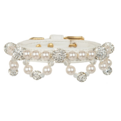 For Pets Only - Collier White Pearls Lady