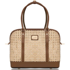 Milk and Pepper - Sac Bali en cannage beige et chocolat