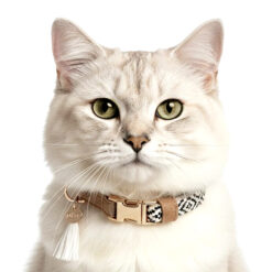 Milk&Pepper - Collier réglable Oroko pour chat noir et écru