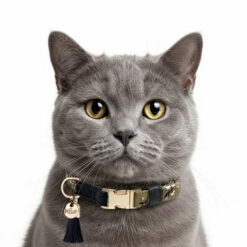 Milk&Pepper - Collier réglable Becky pour chat Liberty kaki et rose