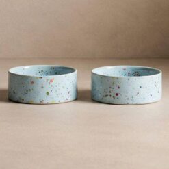Set de 2 gamelles Party bleu 14cm