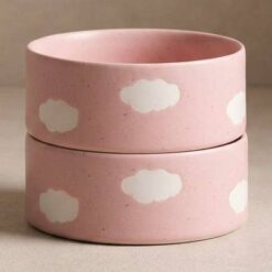 Set de 2 gamelles Cloud rose 14cm
