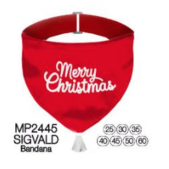 Milk&Pepper - Bandana Sigvald velours rouge Merry Christmas
