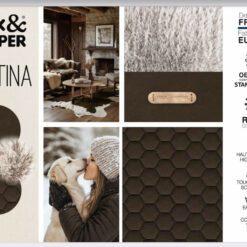 Alternative view of Milk and Pepper - Plaid Cortina Marron / fourrure taupe 80x60cm