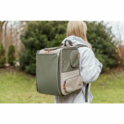 Sac à dos de transport Rocco beige/vert olive
