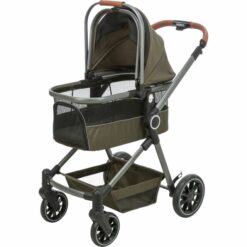 Poussette kaki avec panier amovible – Image 3