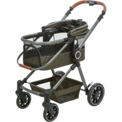 Poussette kaki avec panier amovible – Image 4