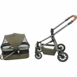 Poussette kaki avec panier amovible – Image 7