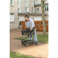 Poussette kaki avec panier amovible – Image 12