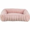 Panier Lonni velours côtelé rose