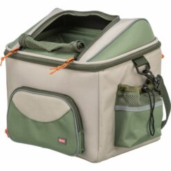Panier vélo pour guidon beige/vert