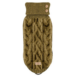 Milk&Pepper - Pull Montgomery torsadé Olive (tailles Teckel)