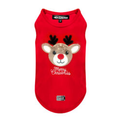 Milk&Pepper - T-shirt Oswald velours rouge Merry Christmas