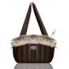 Milk and Pepper - Sac Nanouk Ebène / fourrure taupe (déperlant)