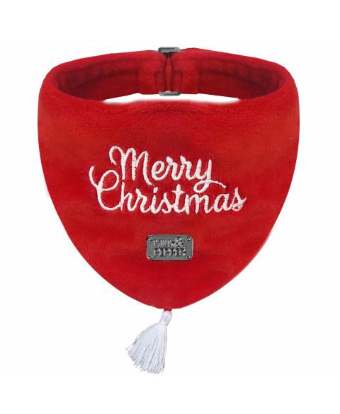 Milk&Pepper - Bandana Sigvald velours rouge Merry Christmas